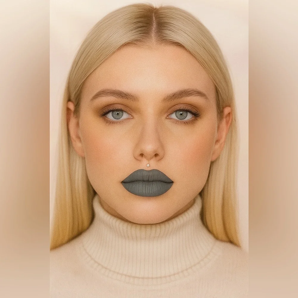 NIB Jeffree Star Velvet Trap Lipstick – “Drill Sergeant” (Goth Grey)